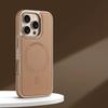Luxury Business Plating Soft Frame Leather Case For iPhone 16 13 14 15 Pro Max Magsafe Magnetic Wireless Charge Shockproof Cover