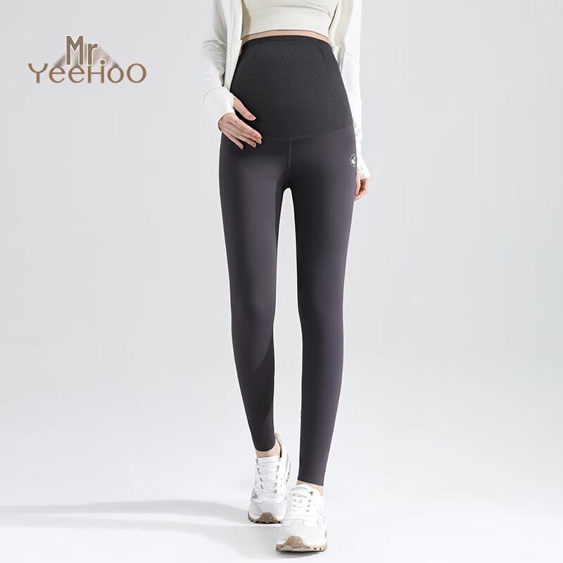 YEEHOO Maternity Seamless High-Elastic Shark Yoga Leggings