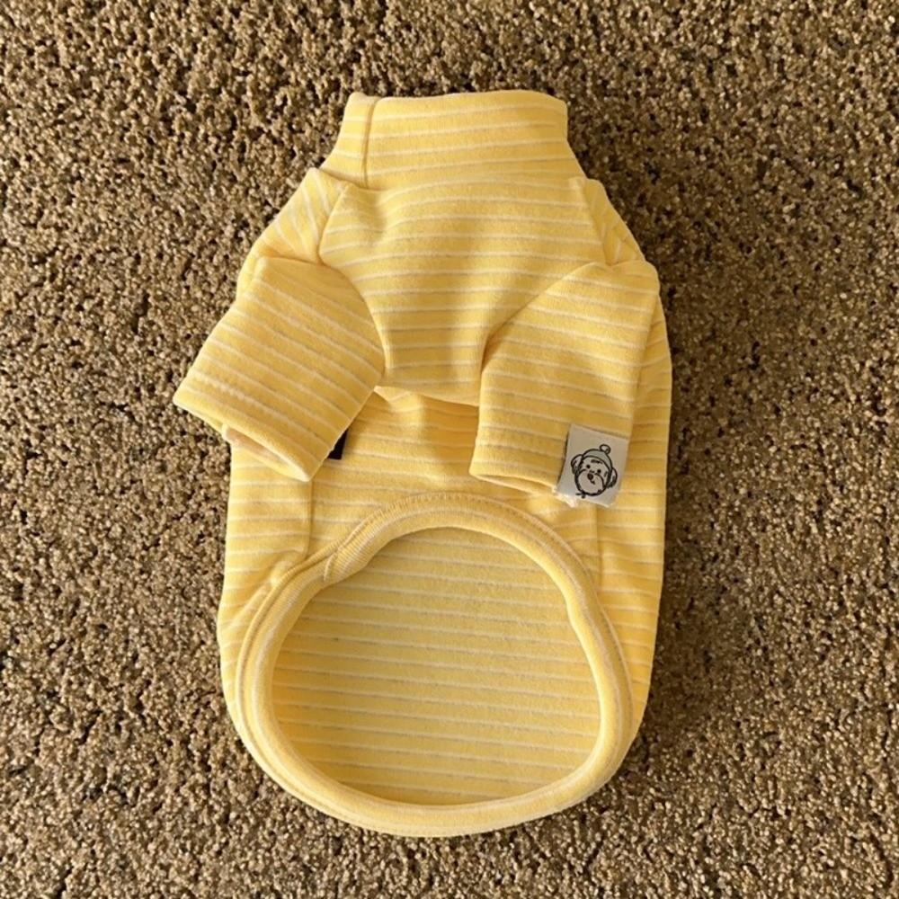 Polyester Puppy Hoodies Stripped Pattern Pet Clothing New Dog T-Shirts Pet Supplies