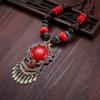 Lan Die Yunnan Tibetan Ethnic Necklace Sweater Chain Pendant Ornament Jewelry.
