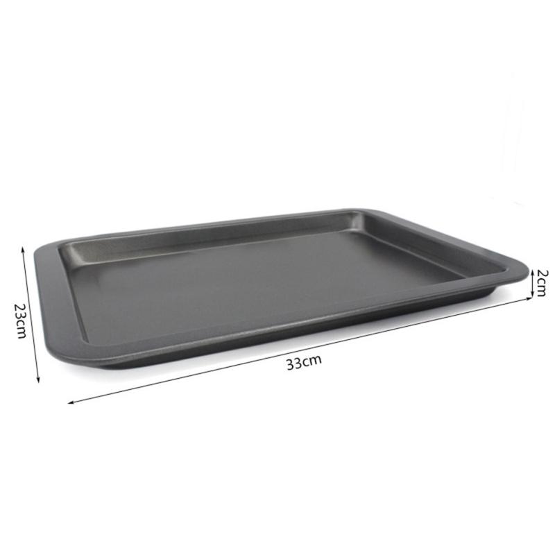 Rectangle Baking Sheet Homemade Cooking Bakeware Non-Stick Coating Cake Pizza Bread Making Plate Pan