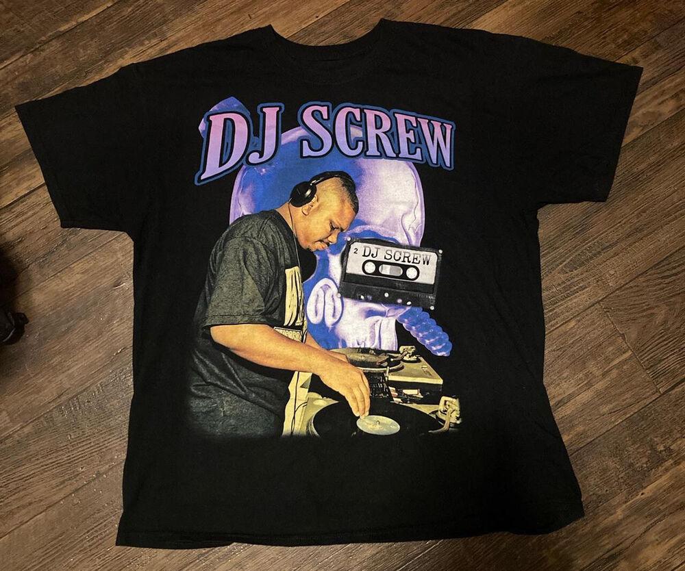 

Vtg DJ SCREW Screwed Up Click In Concert Cotton Black Full Size Shirt BL369 M
