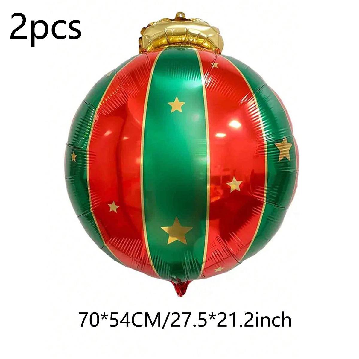 

2шт 27-дюймовый рождественский подвесной шар в форме шара для украшения рождественской вечеринки разноцветный