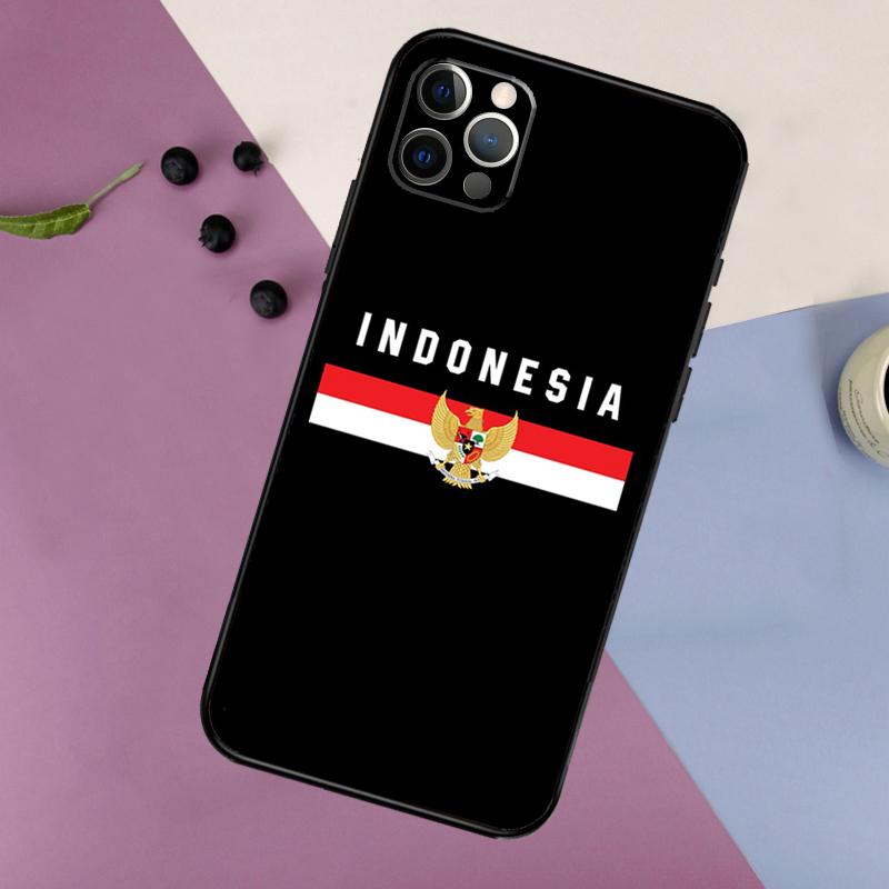 Indonesia Passport Flag Map Phone Case For iPhone 16 15 13 12 11 14 Pro Max Mini X XR XS Max 7 8 Cover Funda