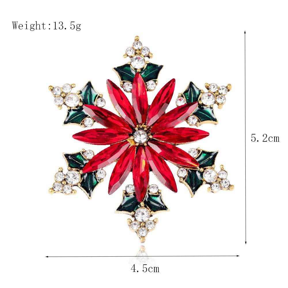Fashion Christmas Brooch Christmas Tree Shoes Old Man Elk Wreath Snowflake Bell Pin Female