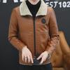 Herren Slim Fit Winterlederjacke - Koreanischer Stil, Samtgefüttert, Warmer Freizeit-Revers für junge Trendsetter