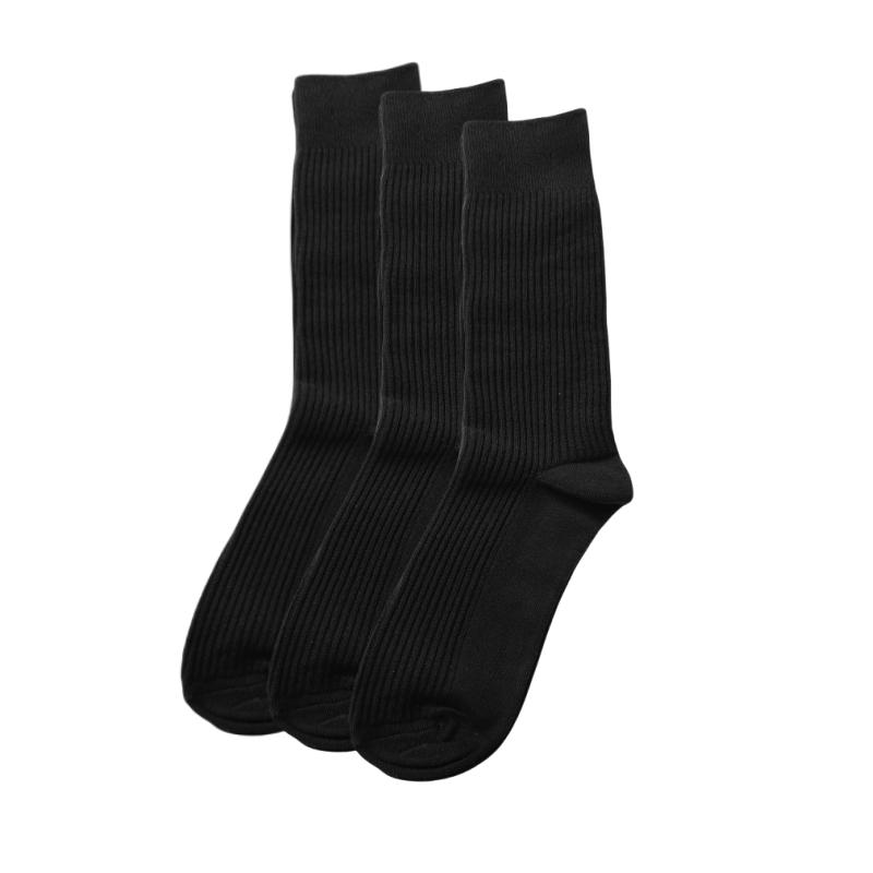 

Simplejewel Catton Мужские длинные носки 3 пары Классические без узоров Комфортные Черные Белые цвета One Size