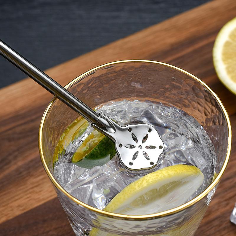 Stainless Steel Drinking Straw Spoon Tea Filter Detachable Reusable Metal Straws with Brush Drinkware Bar Party Tool Accessories