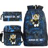 Murder Anime Peripheral Printed Children's School Bag Set Cross-border Leisure Student Backpack Three-piece Set