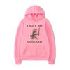 Fight Me Coward Funny Raccoon Vintage Hoodie Men Women Clothes Fun Trash Panda Oversized Sweatshirts
