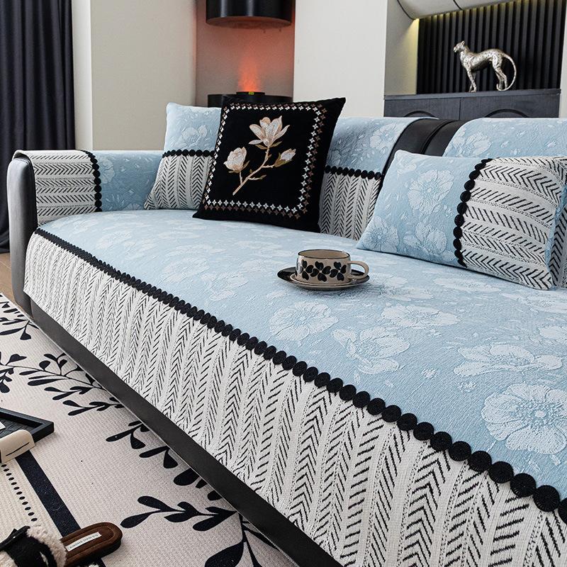 French Sofa Seat Cover with A Light Luxury and High-end Feel Suitable for All Seasons Non Slip Sofa Cover Cloth for Living Rooms