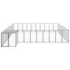 VidaXL Chenil Noir 25,41 m² Acier Enclos pour Chiots Cage Chiens Extérieur 3082240