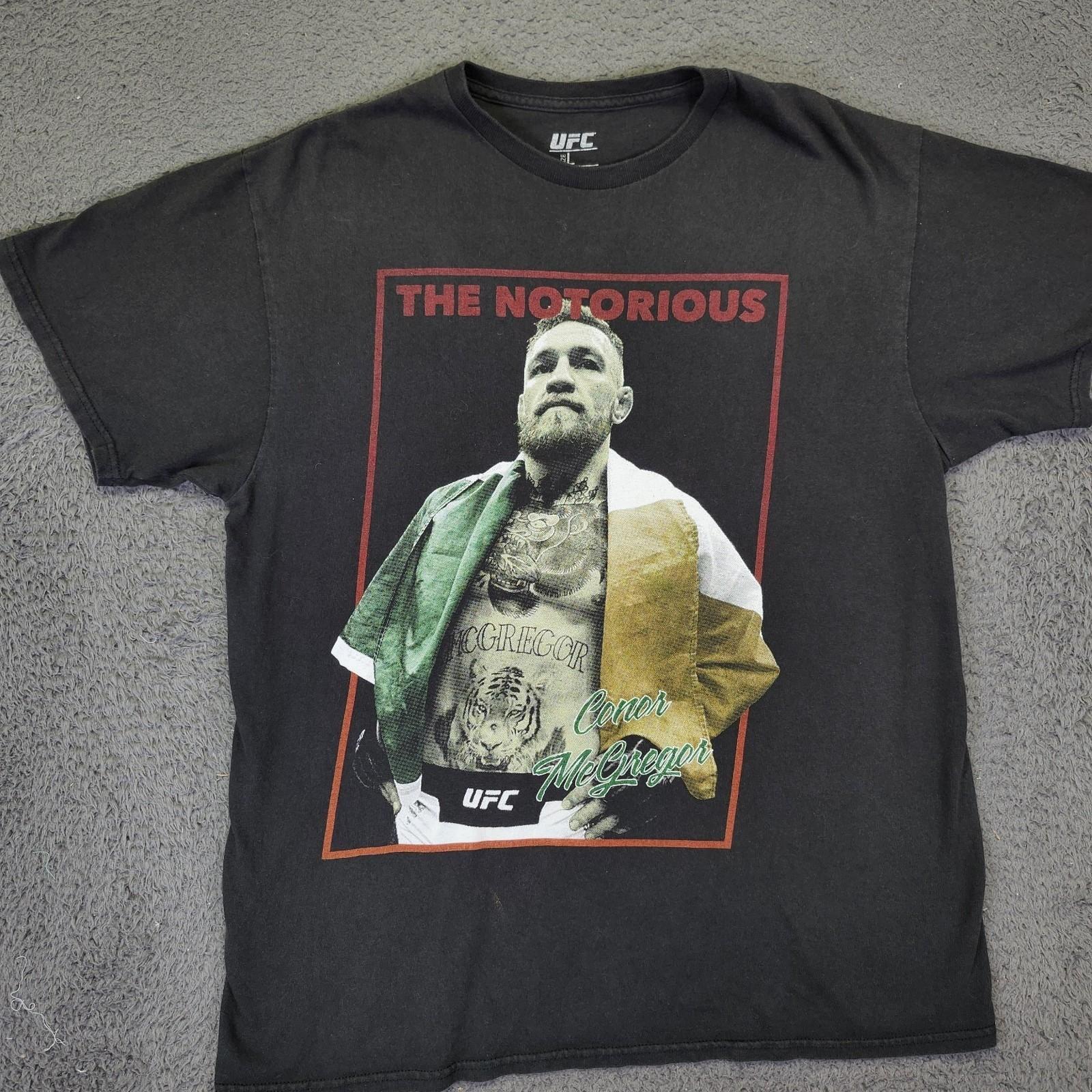 Conor Mcgregor The Notorious UFC Graphic Print Short Sleeve Size Large Unisex T-Shirt XL