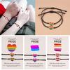 2x Minimalist Bracelet Rainbow Color Charm Wax Rope Bracelet Friendship Jewelry