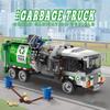 Awesome City Town Sanitation Garbage Truck Vehicle Car Building Blocks Kits Bricks Classic Model Assemble Toys for Boys Gift
