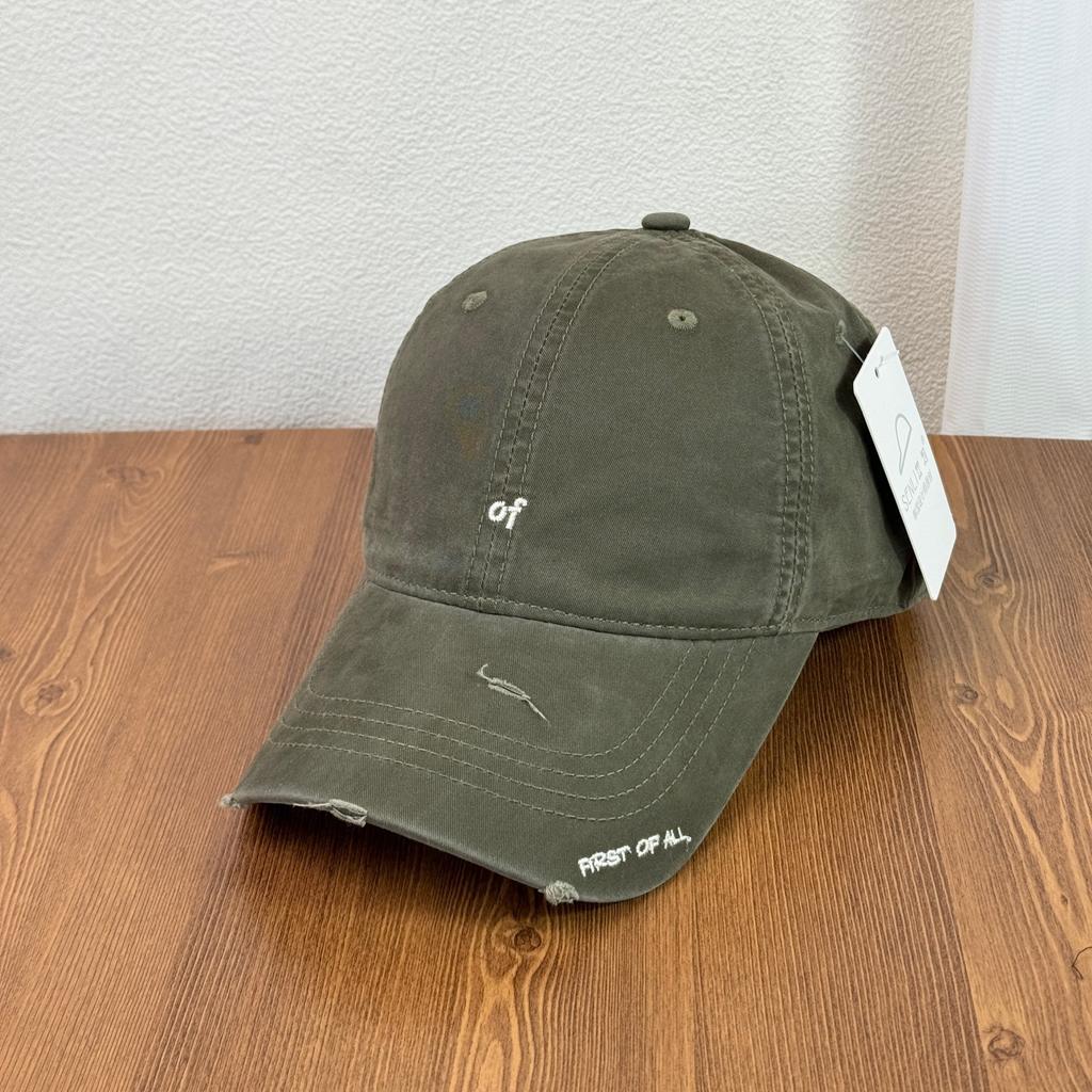 Fashion Hat of Embroidery Korean Retro Pure Cotton Senli Baseball Cap Men's Big Head Circumference Personality Hole Cap Women's Fashion Casual