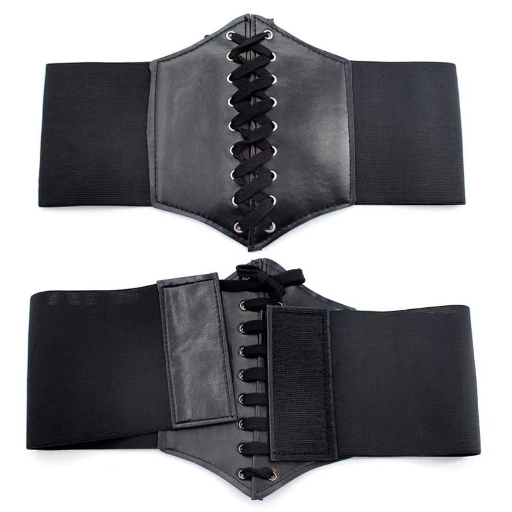 Punk Wide Belt PU Leather Waist Cincher Fashion Skirt Belt