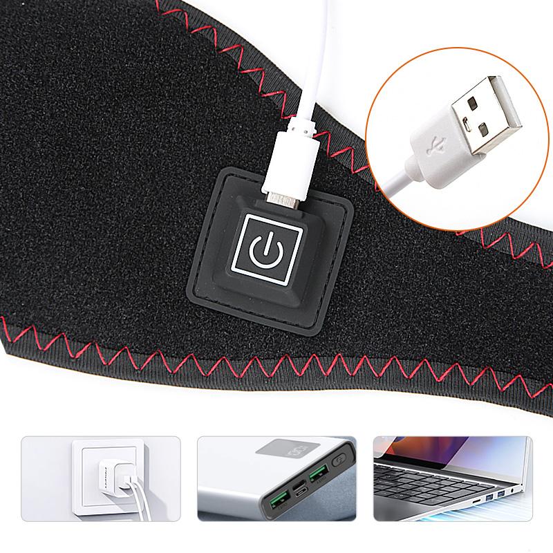 Smart Temperature-Controlled USB Electric Heated Neck Warmer Fleece Lining Three Adjustable Heat Settings Model
