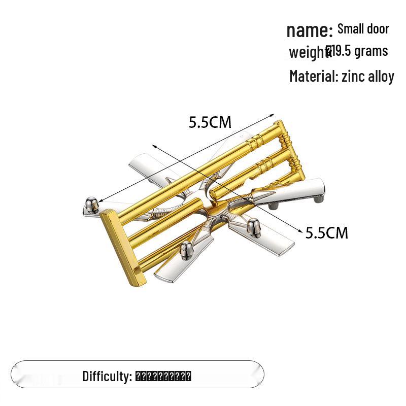Zinc Alloy Kongming Puzzle Lock: Disentanglement Ring Educational Toy