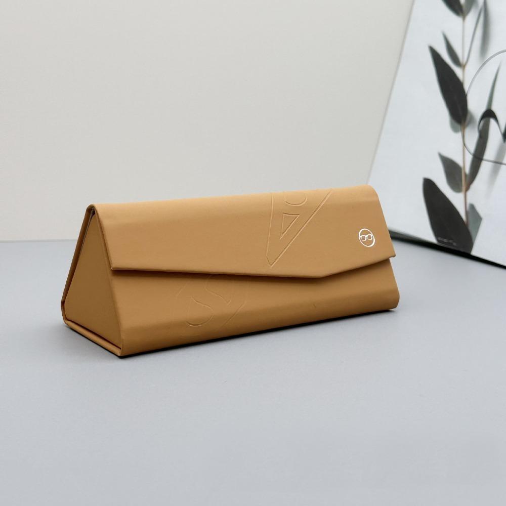 Leather Sunglasses Storage Box Minimalist Reading Glasses Protective Cover Foldable  Glasses Case