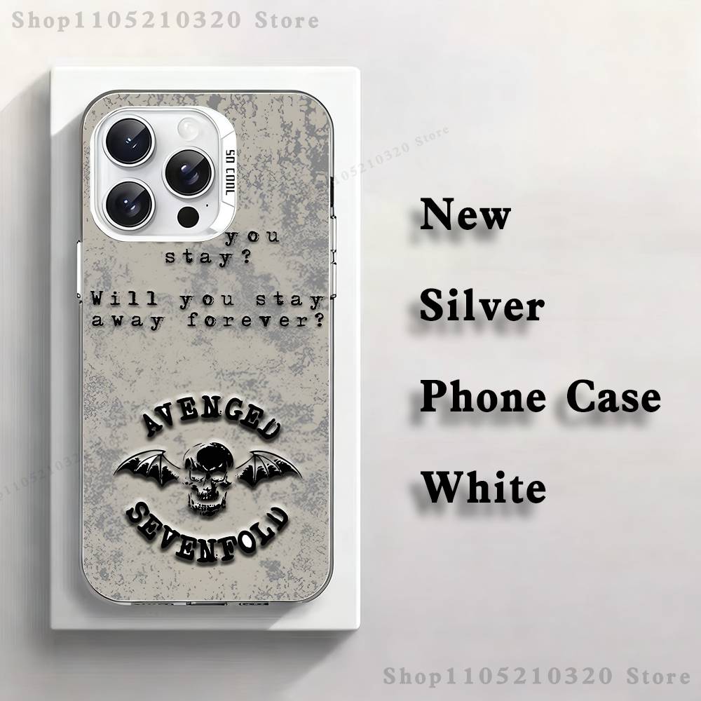 A-Avenged Sevenfold Phone Case For iPhone 17,16,15,14,13,12,11,Mini,Pro,E,MAX White Matte Silicone Whtie Cover