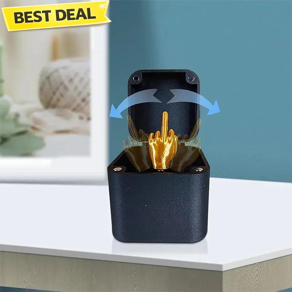 Middle Finger Surprise Gift Boxs Christmas Fun Prank Gift Offices Desk Home Decor Gift Decoration Toys Children Miniature Items