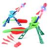 Children'S New Strange Feet On The Skyscraper Rocket Double Launch Flash Flying Skyscraper Casual Sports Toys