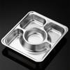 Stainless Steel Removable Dumpling Plates Creative Condiment Tray Food Fruits Fries Seasoning Plate Sauce Dish Kitchen Tableware