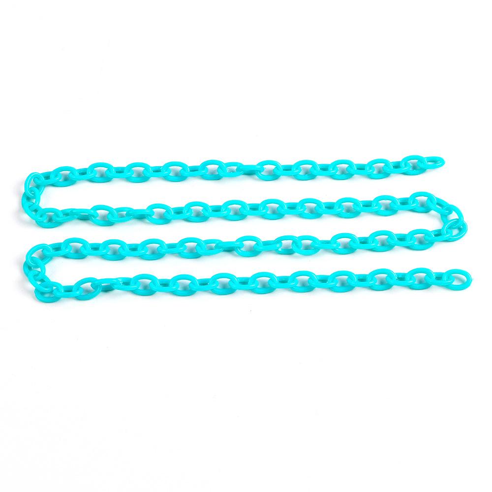 6 * 8Mm Colored Acrylic Chain Closed Chain Diy Necklace Strip Chain Buckle Glasses Mask Chain Jewelry Accessories