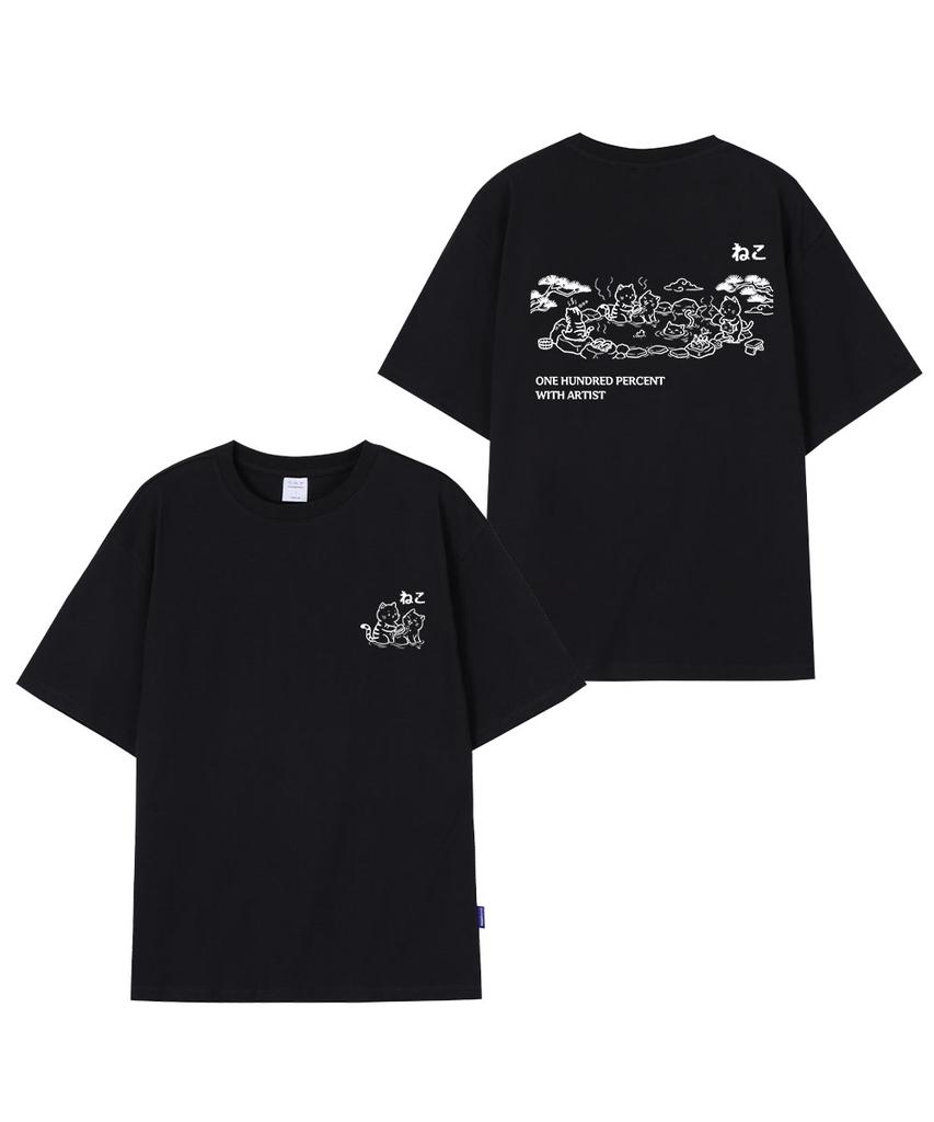 OHP Ohpxharmonia Cat Hot Spring Semi-Oversized Short Sleeve Tee 6 (Type B)
