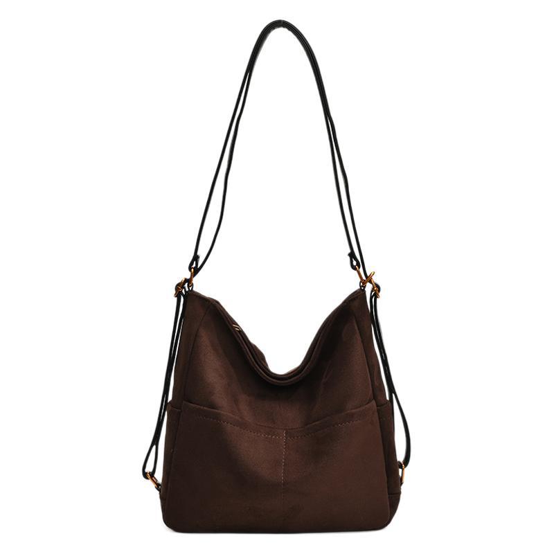 Frosted leather bag women's 2025 new fashion three-purpose women's small backpack lightweight retro casual tote bag