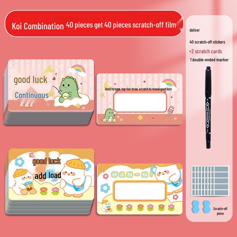 Interactive Lucky Scratch-off Cards for Elementary and Kindergarten Students
