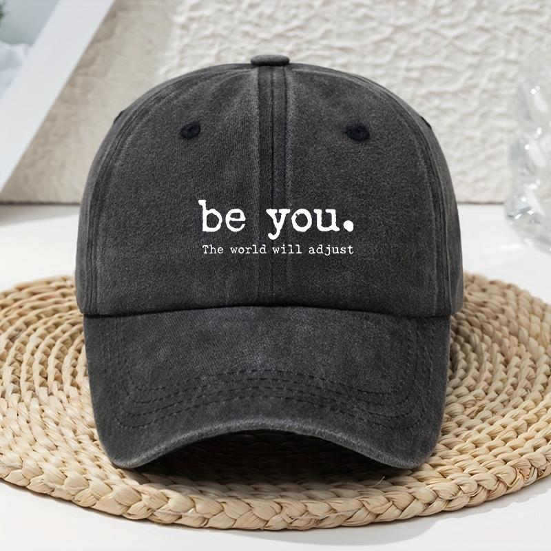 1pc Retro Versatile Baseball Caps for Women,Vintage Letter Print Visor Hat with Breathable Comfort,aSoft Washed Distressed Style