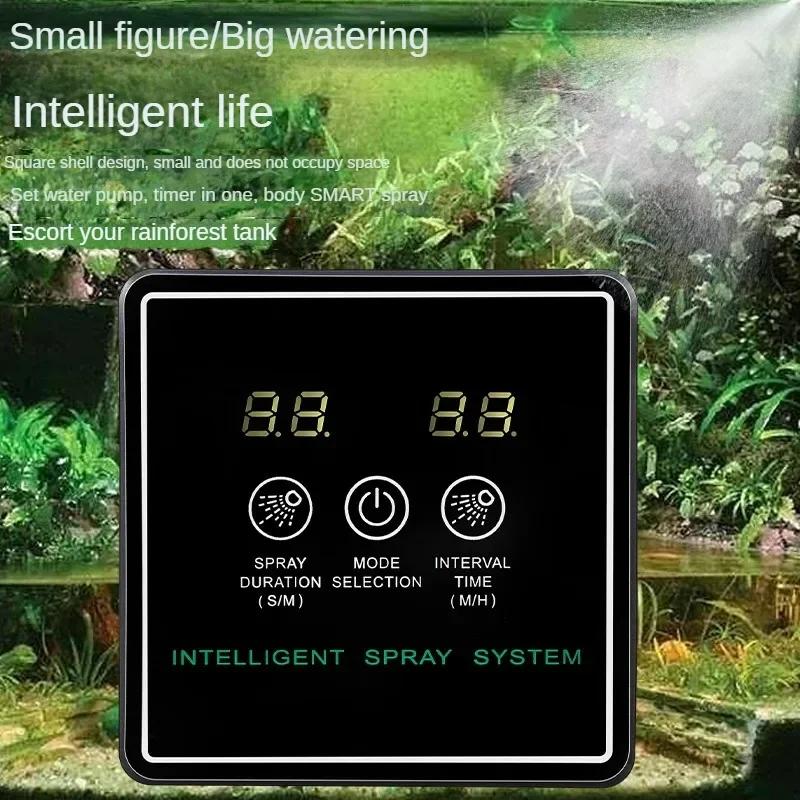 Reptile Humidifier Auto Fogger with Timer, 3 Mist Modes Smart Sensor for Terrariums/Amphibians, Quiet Spray System & Night Mode