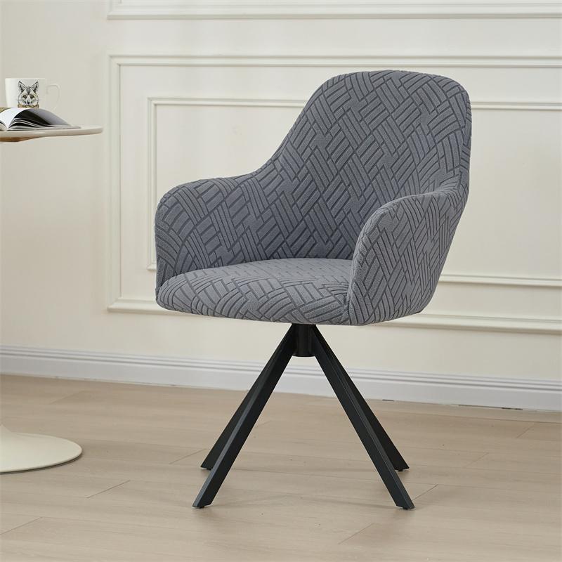1/2 piezas Fundas para Sillas de Comedor de Brazo Alto Jacquard Ajustable Funda para Sillón de Maquillaje Funda Elástica para Asiento para Bar Hotel Sala de Estar