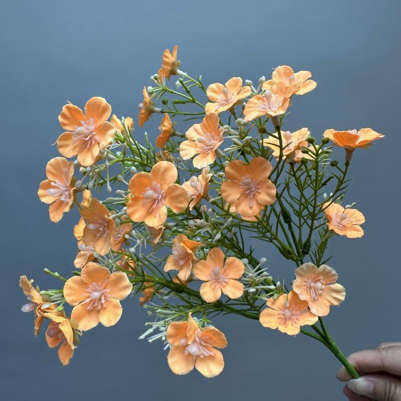 Simulated Small Handle Milan Starry Sky Bouquet Home Wedding Photo Props Vase Flower Arrangement Desktop Decoration Wildflowers 2pcs оранжевый