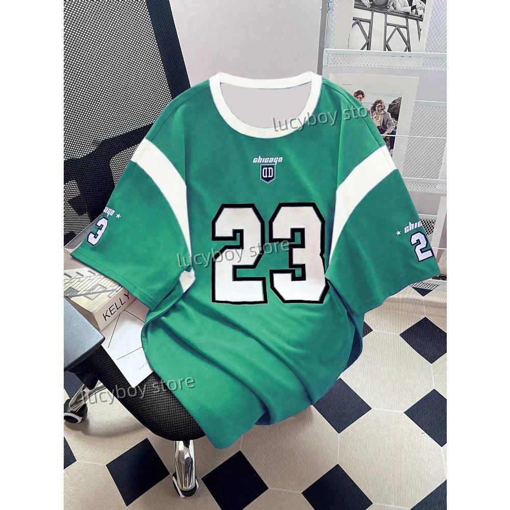 

T-Shirt Man Short Sleeve Sportwear Football T-Shirt Vintage Oversize 2 colors Tees Men Clothes 5XL