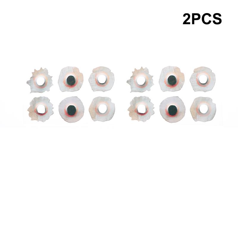 

Motorcycle Fairing DIY Decals, 2/4/6pcs 3D Bullet Hole, Waterproof Car Window & Body Stickers, Durable Fuel Tank Vinyl Design