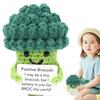 7.8cm Handmade Emotional Support Doll Cartoon Vegetables Brocoli Toy Positive Message Crochet Toy Cute Knitted Decorative Items