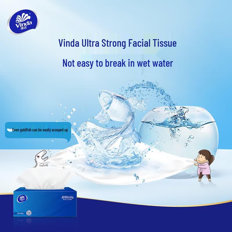 Vinda Ultra-Tough 3-Ply Facial Tissues