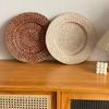 Retro Rattan Tray Handmade Fruit Plate Creative Dessert Plate  Bedroom