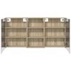 Bathroom Cabinet Set 3 Pcs 140 X 14.5 X 70 Cm Particleboard