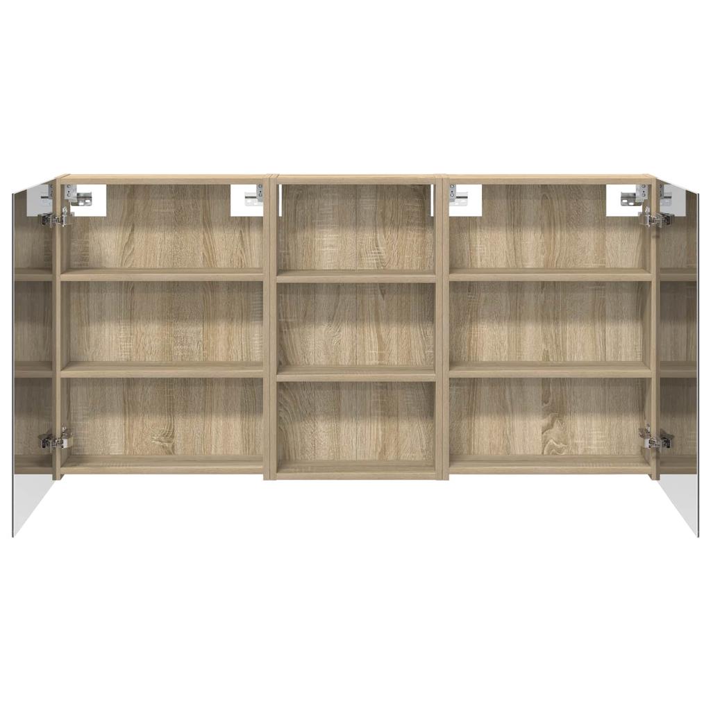 Bathroom Cabinet Set 3 Pcs 140 X 14.5 X 70 Cm Particleboard