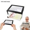 Lupa Multifuncional de Pescoço para Mesa com 12 Luzes LED, Ampliação 3x para Leitura e Reparo de Idosos, Uso Mãos Livres