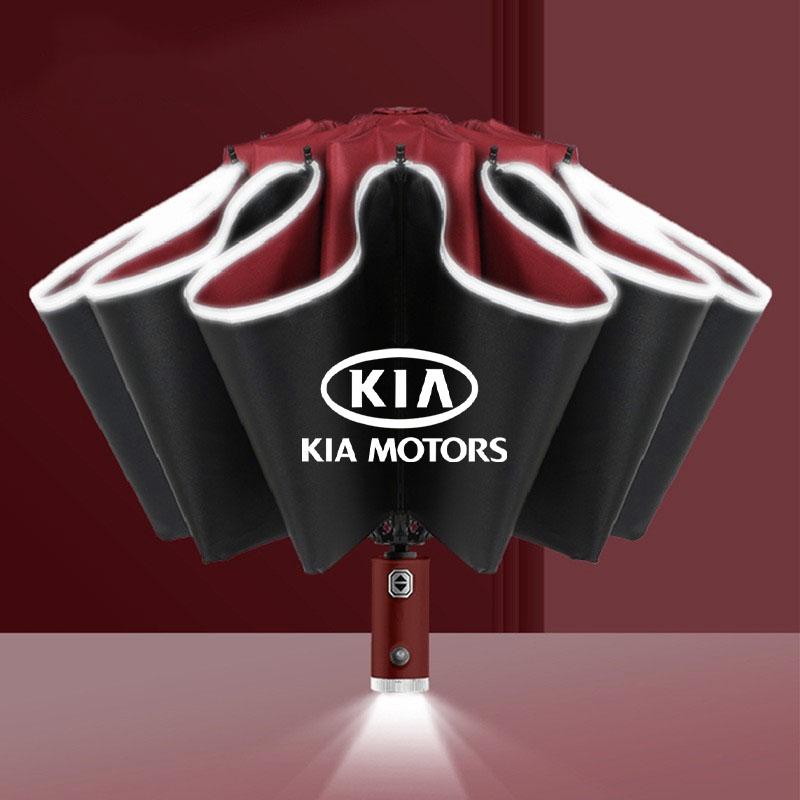 2026 Hot Car Sticker Fully Automatic Sun Umbrella With LED Flashlight for KIA Sportage Ceed Sorento Cerato Optima Picanto Rio So