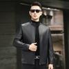 Haining Leather Jacket Men's First Layer Calfskin Jacket Spring and Autumn Single Leather Casual Slim Lapel Leather Jacket