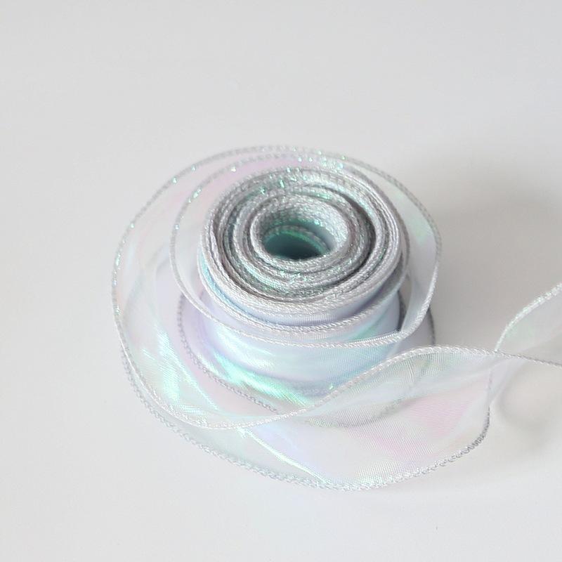 40mm 10Yards/Roll Fishtail Organza Ribbon For DIY Cake Gift Wrapping Decoration Wedding Party Bow Bouquet Wreath Sewing Supplies