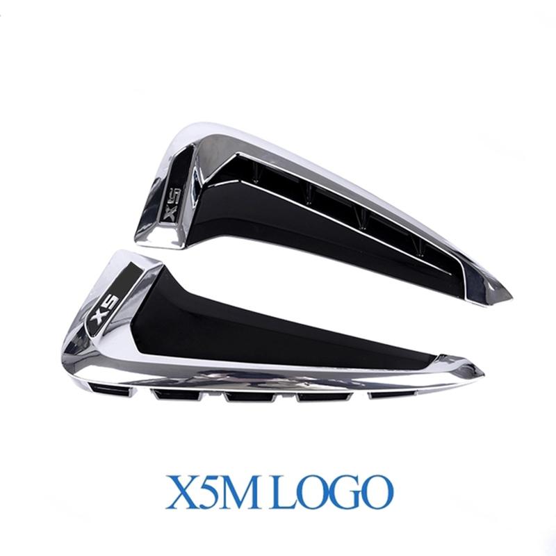 

9 стилей, боковое вентиляционное отверстие для автомобиля, наклейка на впускное крыло, жабры акулы, боковая крышка вентиляционного отверстия, накладка для BMW X Series X5 F15 X5M F85 серебряный