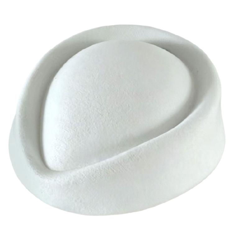 Classical French Flight Attendant Hat Polyester Stewardess Costume Accessoris Women Winter Fashion Headwear