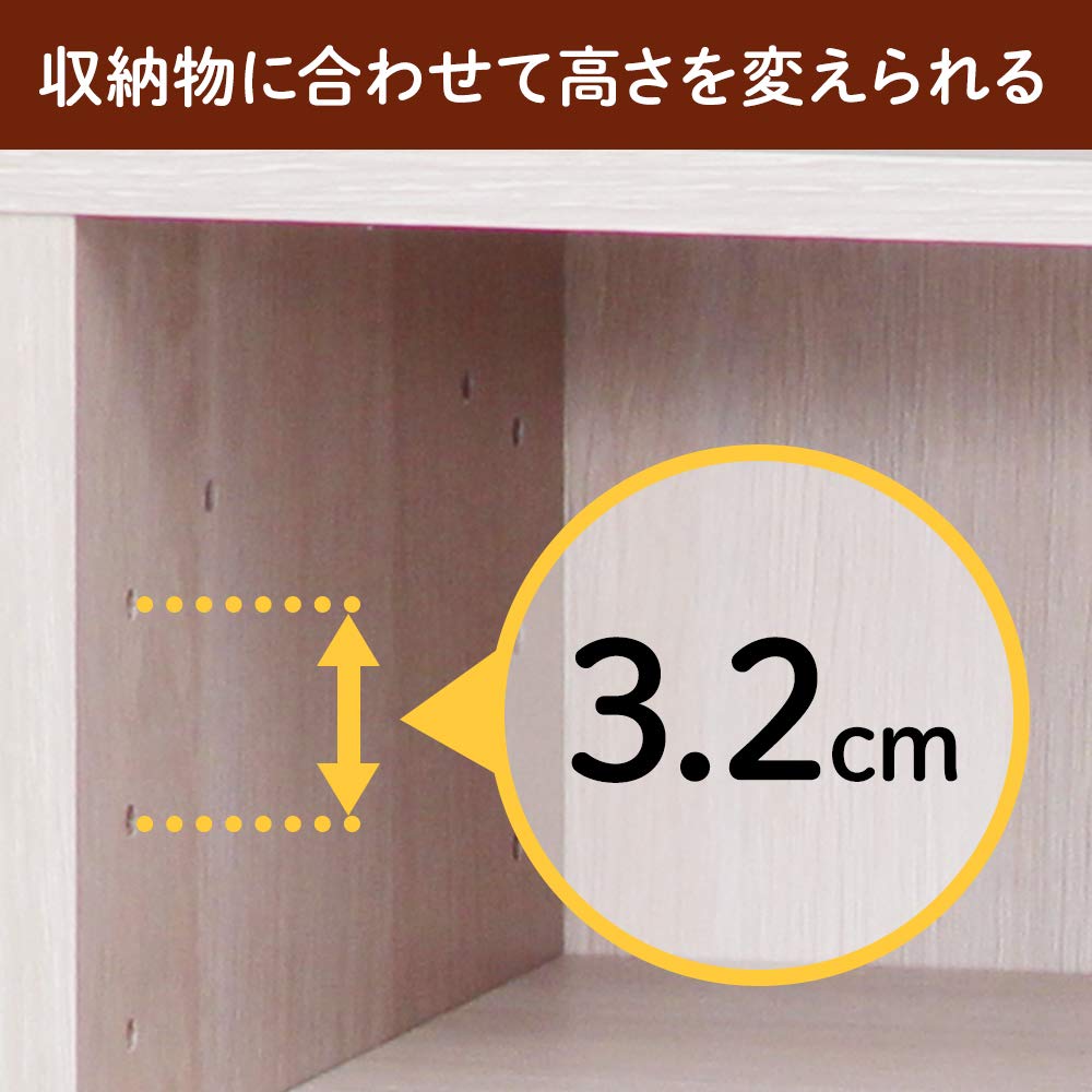 Iris Ohyama Police Kuchyňský vozík Úložný Stylový Stojan na koření Police na hračky Knihovna Šířka 75 x Hloubka 26 x Výška 65 cm Rukojeť s kolečky Přírodní